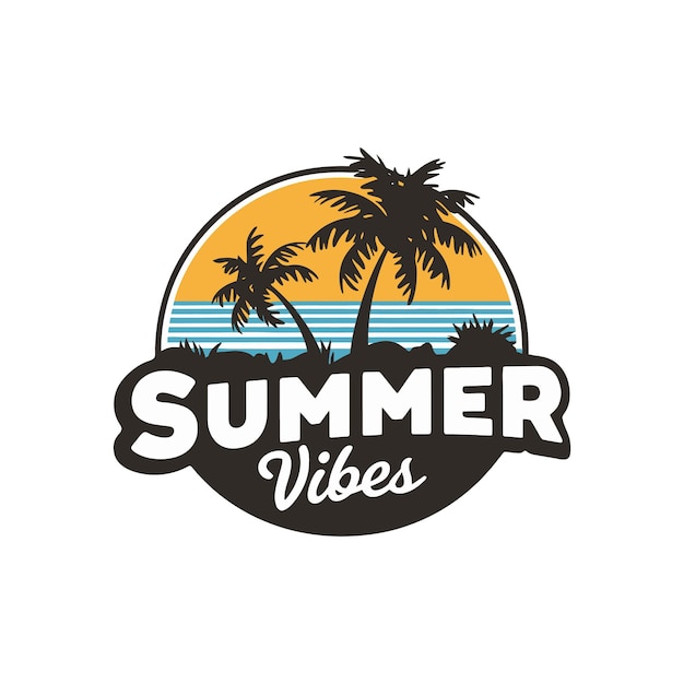 Diseño de tipografía y vector libre de Summer Vibes