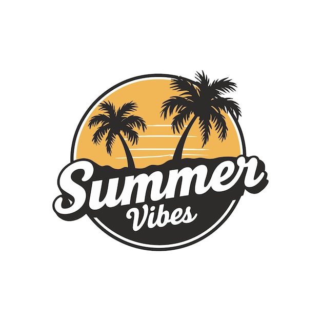 Diseño de tipografía y vector libre de Summer Vibes