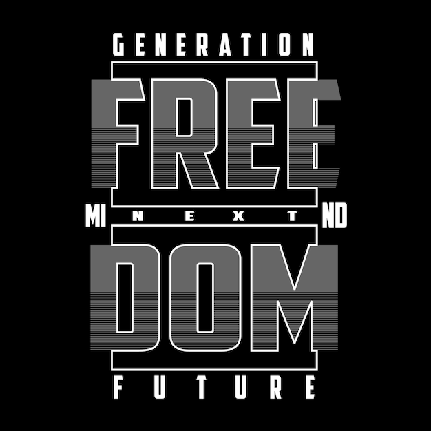 diseño de tipografía vectorial de texto de eslogan de libertad Vector libre