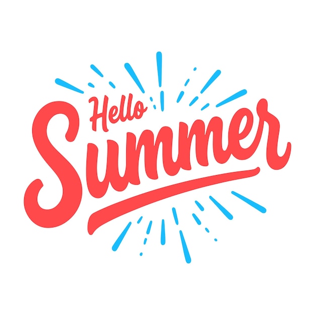 Diseño de tipografía de verano Ilustración vectorial de silueta