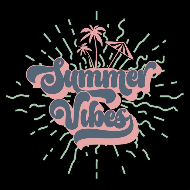 diseño de tipografía de verano