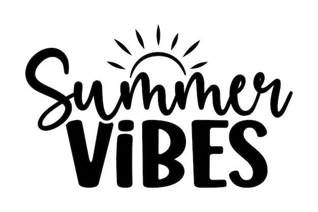 Diseño de tipografía de las vibraciones de verano