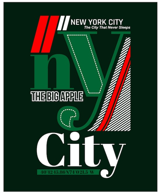 Diseño de tipografía vintage de la ciudad de nueva york en ropa de camiseta de ilustración vectorial y otros usos