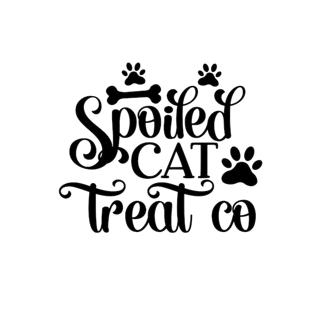 Diseño tipográfico de camisetas de gato