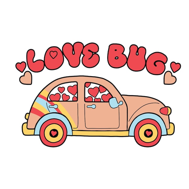 Diseño tipográfico de camisetas retro hippie svg