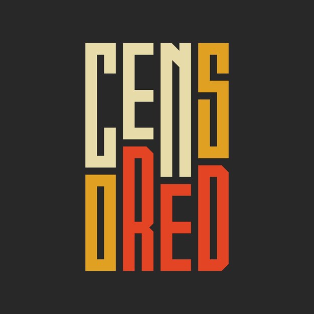 Diseño tipográfico censurado