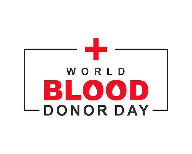 Diseño tipográfico del día mundial del donante de sangre.