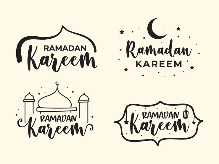 Diseño tipográfico elegante de Ramadan Kareem