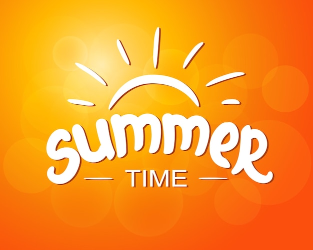 Diseño tipográfico para el horario de verano