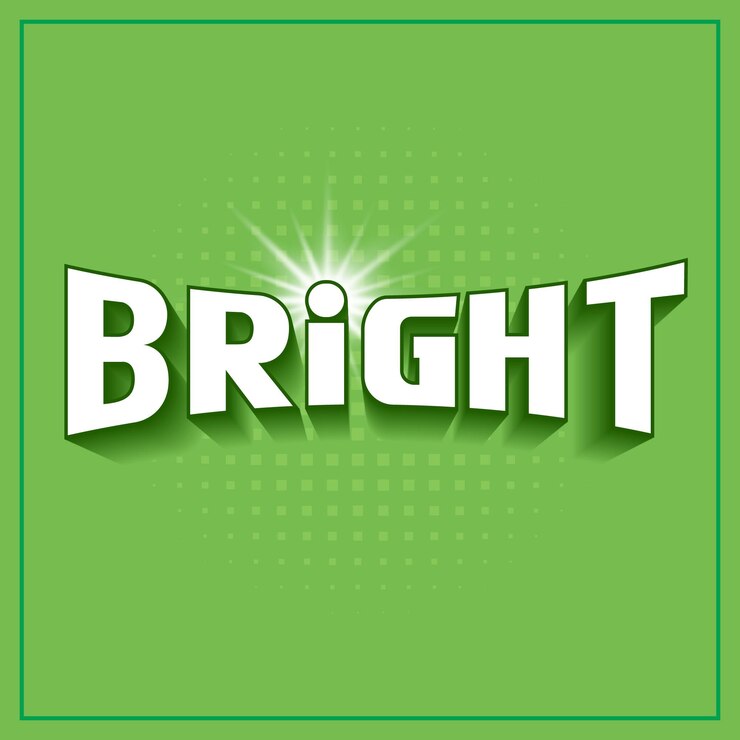 Vector diseño tipográfico profesional brillante con fondo verde