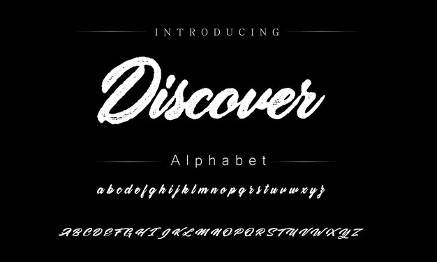 Diseño de tipos de letra vintage de artesanía Alfabeto de visualización gráfica Letras de tipo fantasía