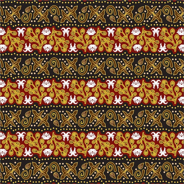 Diseño tradicional batik de Indonesia