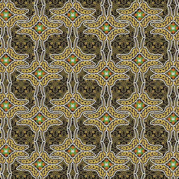 Diseño tradicional batik de Indonesia