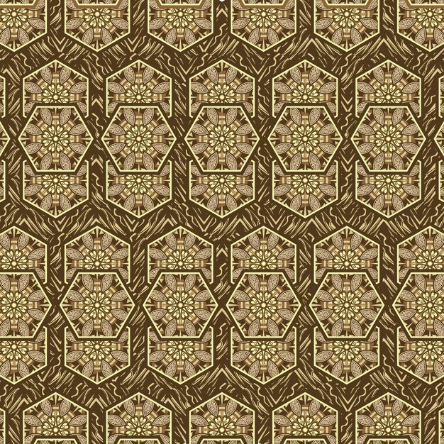 Diseño tradicional batik de Indonesia