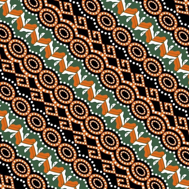 Diseño tradicional batik de Indonesia