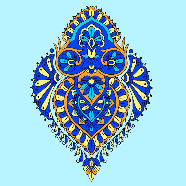Diseño tradicional indio Paisley.
