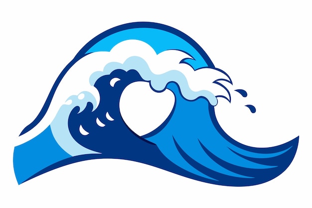 Diseño tradicional japonés de dibujos animados y cliparts de íconos vectoriales de ondas