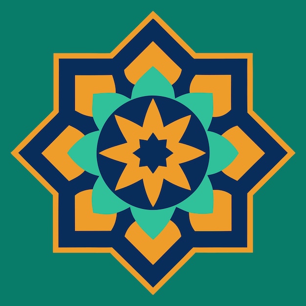 El diseño tradicional del mandala islámico
