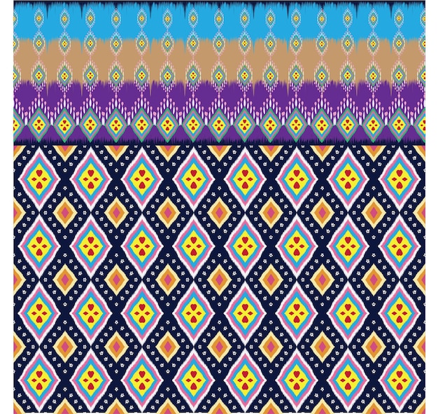 diseño tradicional oriental étnico geométrico ikat para fondo, alfombra, papel pintado, ropa, envoltura