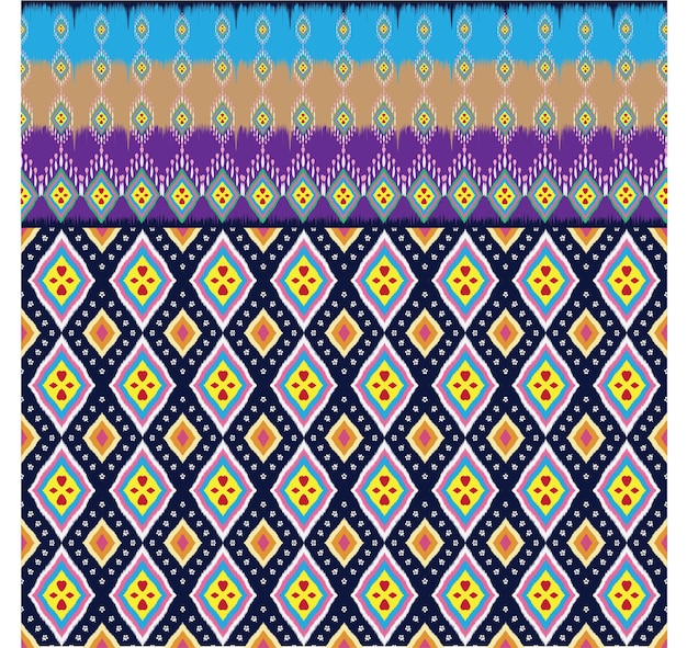 diseño tradicional oriental étnico geométrico ikat para fondo, alfombra, papel pintado, ropa, envoltura