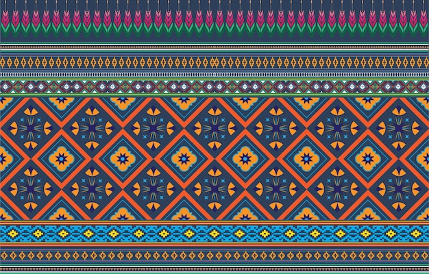 Diseño tradicional de patrones sin fisuras orientales étnicos geométricos para fondo, alfombra, papel tapiz,