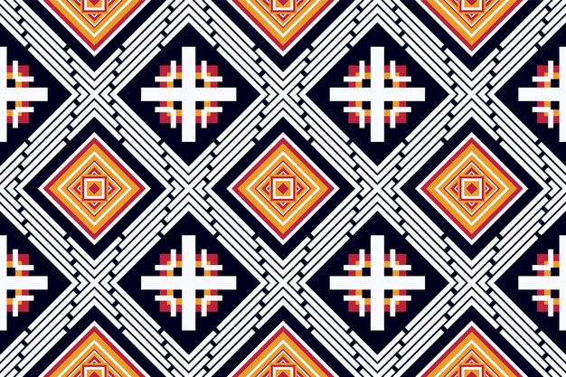 Diseño tradicional de patrones sin fisuras orientales étnicos geométricos para tela, alfombra, ropa, fondo