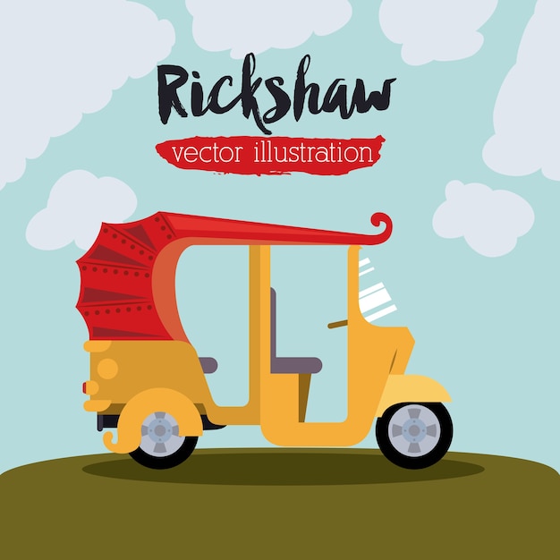 diseño de transporte de rickshaw