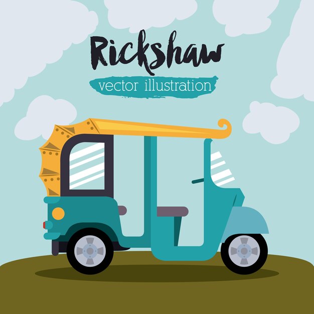 Diseño de transporte de rickshaw