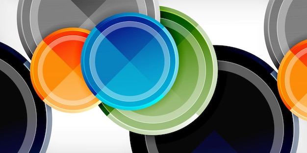 Diseño de triángulo de círculo de fondo geométrico abstracto mínimo