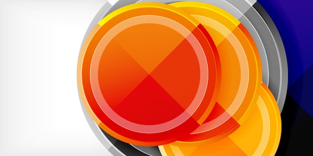 Diseño de triángulo de círculo de fondo geométrico abstracto mínimo