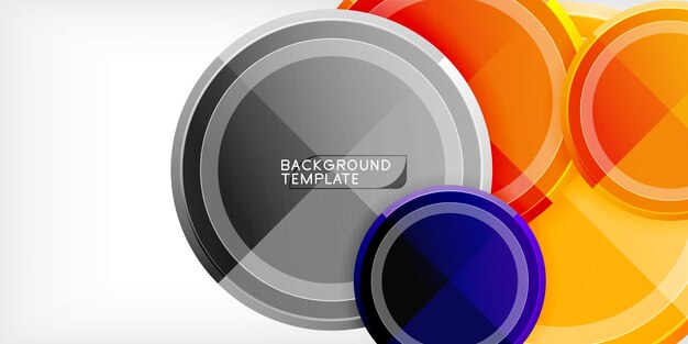 Diseño de triángulo de círculo de fondo geométrico abstracto mínimo