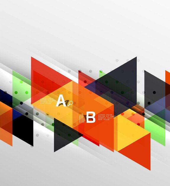 Diseño de triángulo minimalista vectorial