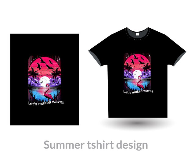 diseño único de camiseta de verano