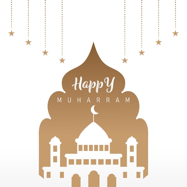 Diseño único de feeds de redes sociales para celebraciones del Año Nuevo Islámico o 1 Muharram