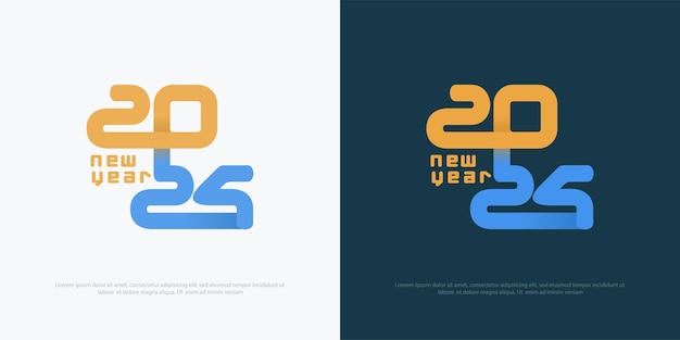 Diseño único de feliz año nuevo 2024 con colores limpios y completos Diseño vectorial premium Diseño moderno, limpio y único para el saludo del calendario y la celebración del año nuevo