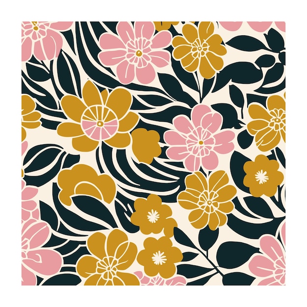 Diseño único floral botánico boho