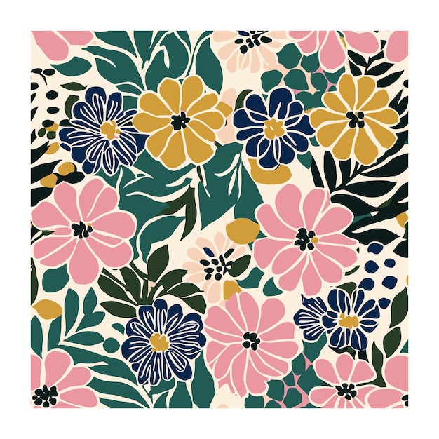 Diseño único floral botánico boho