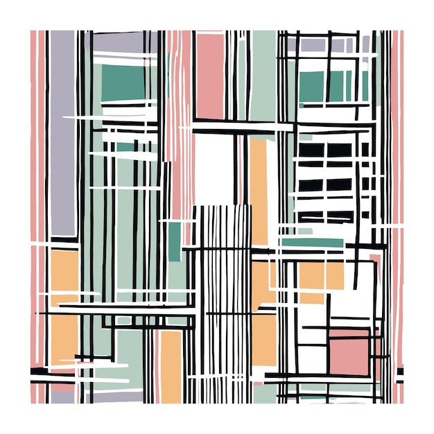 Diseño único geométrico moderno de mediados de siglo.