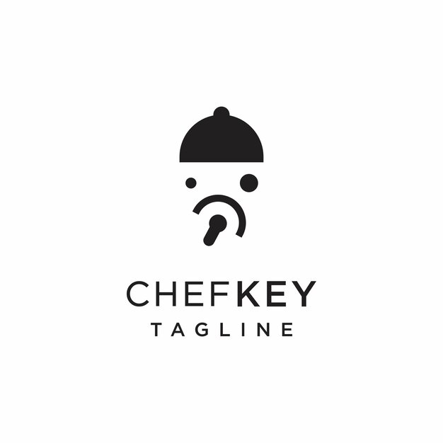 Diseño único de logotipo de clave creativa cocina inteligente alimento vector de restaurante eps 10