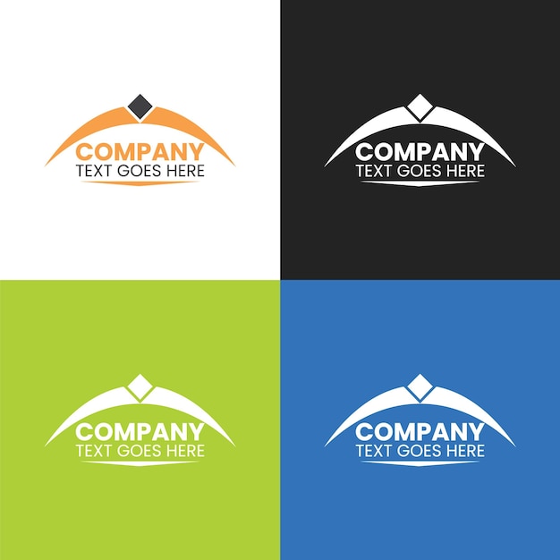 Diseño único del logotipo de la compañía hay cuatro variantes de colores diferentes