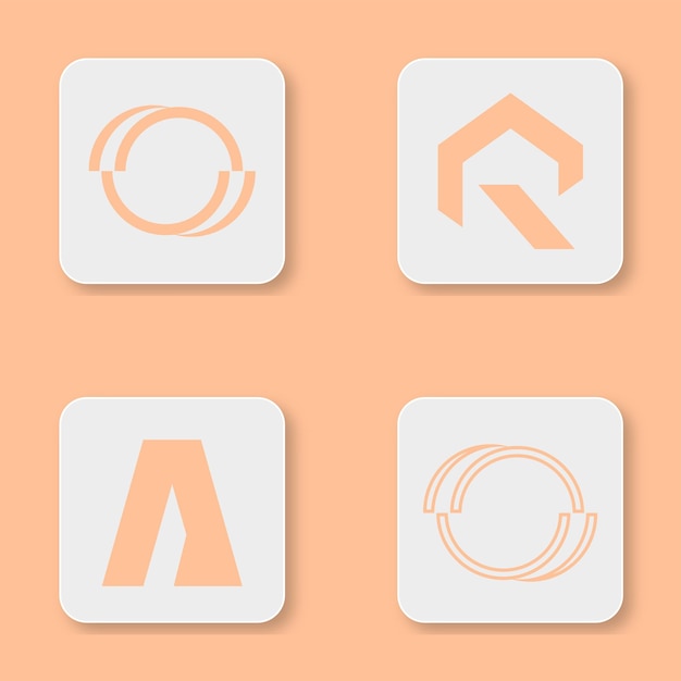Diseño único de logotipo empresarial minimalista moderno