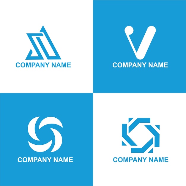 Diseño único de logotipo empresarial moderno y minimalista