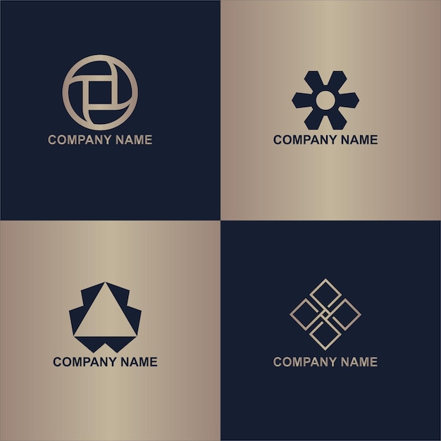 Diseño único de logotipo empresarial moderno y minimalista