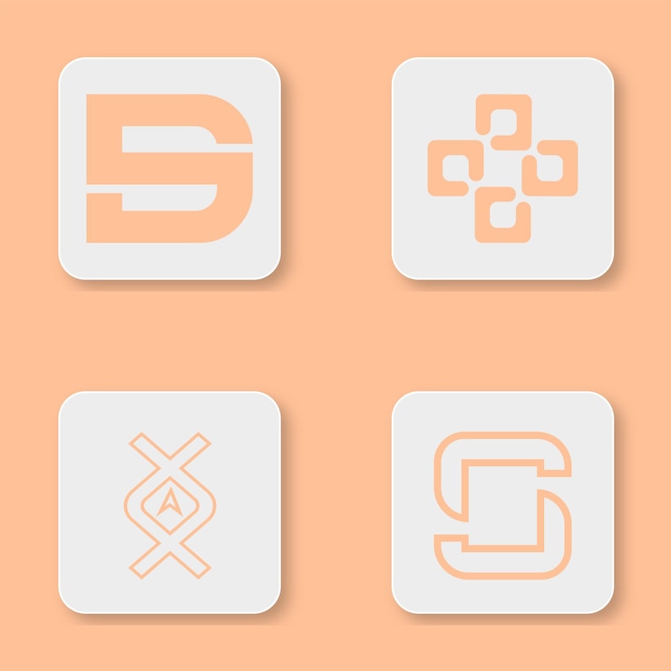 Vector diseño único de logotipo empresarial moderno y minimalista
