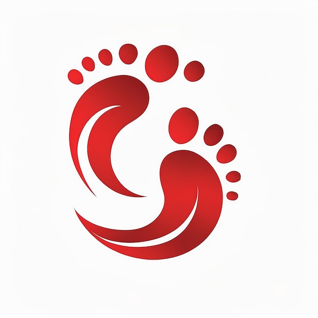 Diseño único del logotipo de los pies