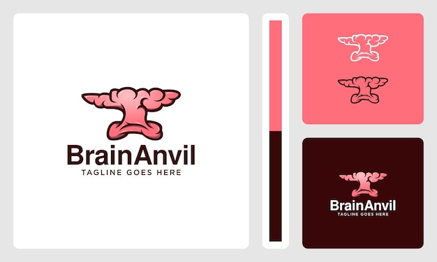 diseño único del logotipo del vector de la base del cerebro