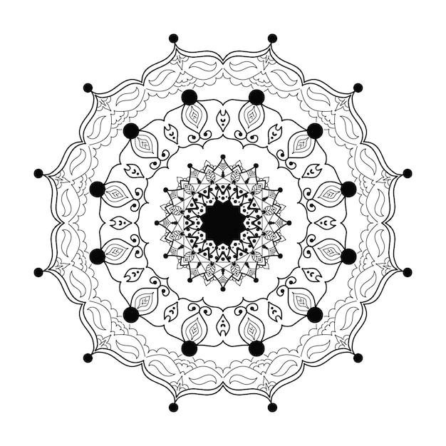 Vector diseño único y lujoso de mandalas de flores