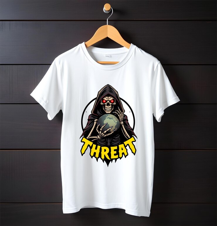 Diseño único de la muerte en la camiseta