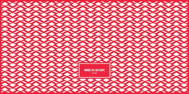 diseño único de patrón de línea en zigzag rojo