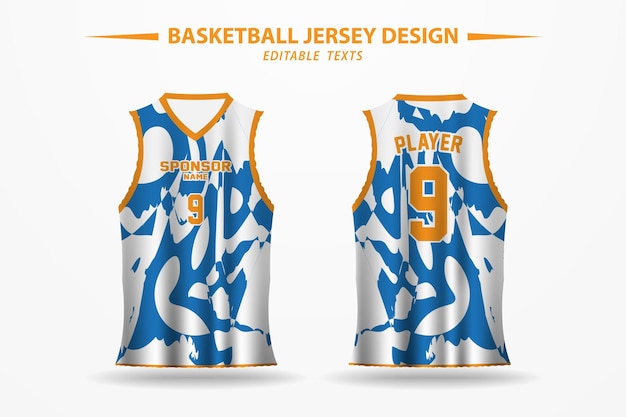 Un diseño único de plantilla de uniforme de baloncesto abstract Vector